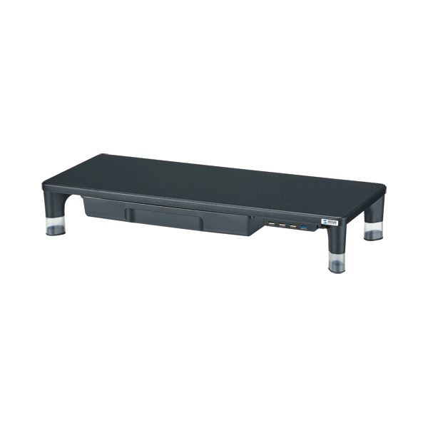 【商品名】 サンワサプライUSBハブ・引出し付机上ラック 幅590×奥行240×高さ100mm ブラック MR-LC805BK 1台