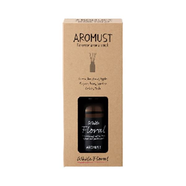 【商品名】 （まとめ） 晴香堂 アロマストスティック ホワイトフローラル 130ml 1個 【×5セット】