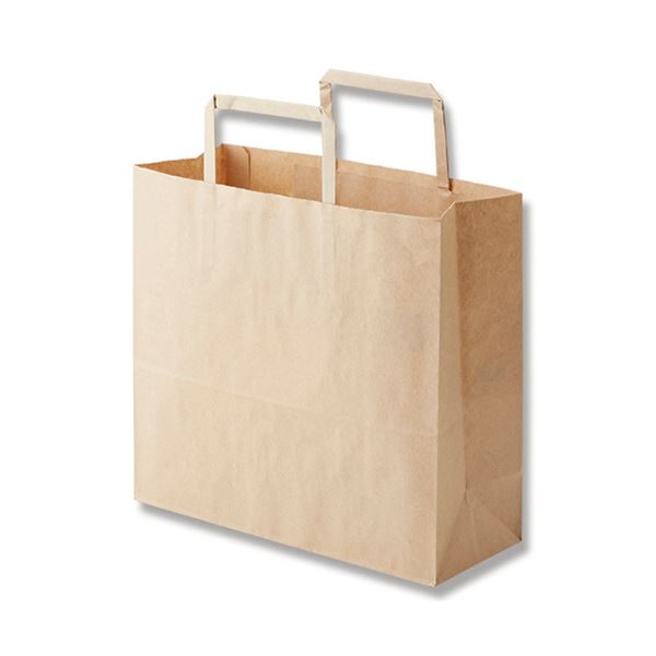 【商品名】 （まとめ） シモジマHEIKO 紙袋 H25チャームバッグ 26-1（平手） 未晒無地 #3267301 1パック（50枚） 【×3セット】