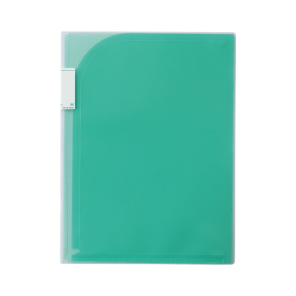 【商品名】 （まとめ） LIHIT LAB Avanti 4ポケットホルダー A4（A3・2ツ折） 緑 F-3411-7 ミドリ 【×10セット】 [ F-3411-7 ミドリ ]