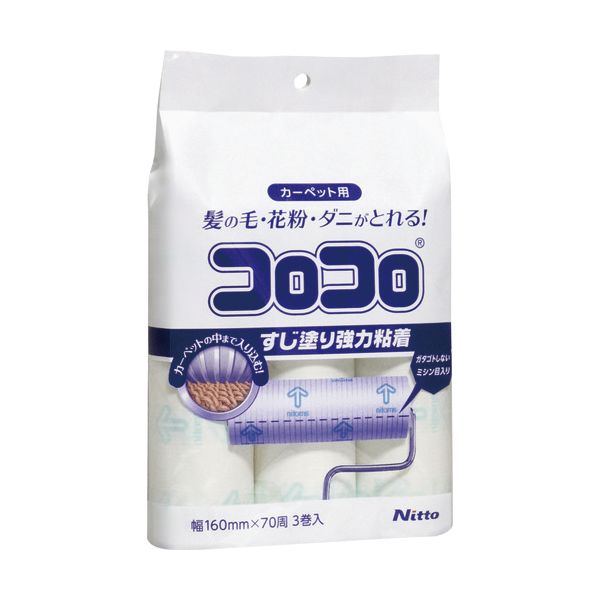 【商品名】 （まとめ） ニトムズ コロコロスペアテープ強力すじ70周 C4346 1パック（3巻） 【×2セット】 [ C4346 ]