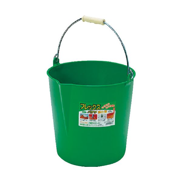 【商品名】 田中工業 フレックスバケツ 15L グリーン FB-15G 1個 [ FB-15G ]