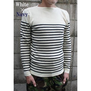 【商品名】 フランス海軍 パネルボーダーセーターJW044YN オフ ホワイト×ネイビー 98（ M） 【 レプリカ 】 【ジャンル・特徴】 アウトドア 軍服 トレッキング ミリタリー ミリタリーグッ