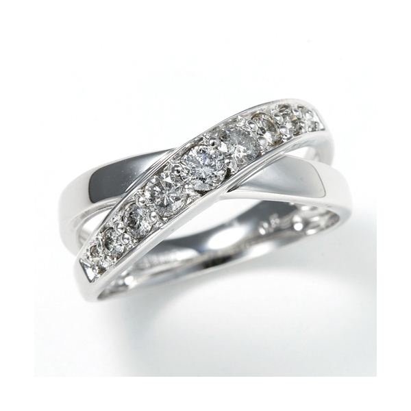 【商品名】 0.5ct ダブルクロスダイヤリング 指輪 エタニティリング 17号 【ジャンル・特徴】 ダイヤモンドエタニティリング