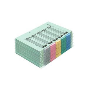 【商品名】 コクヨ カラー仕切カード(ファイル用・5山見出し) A4タテ 2穴 5色+扉紙 シキ-140 1パック(100組) 【ジャンル・特徴】 パイプ式ファイル パイプ式ファイル関連用品 インデッ