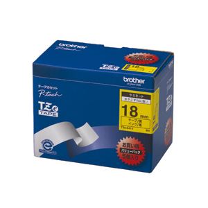 【商品名】 ブラザー BROTHER ピータッチ TZeテープ ラミネートテープ 18mm 黄/黒文字 業務用パック TZE-641V 1パック(5個) 【ジャンル・特徴】 ラベルライター・カッティン